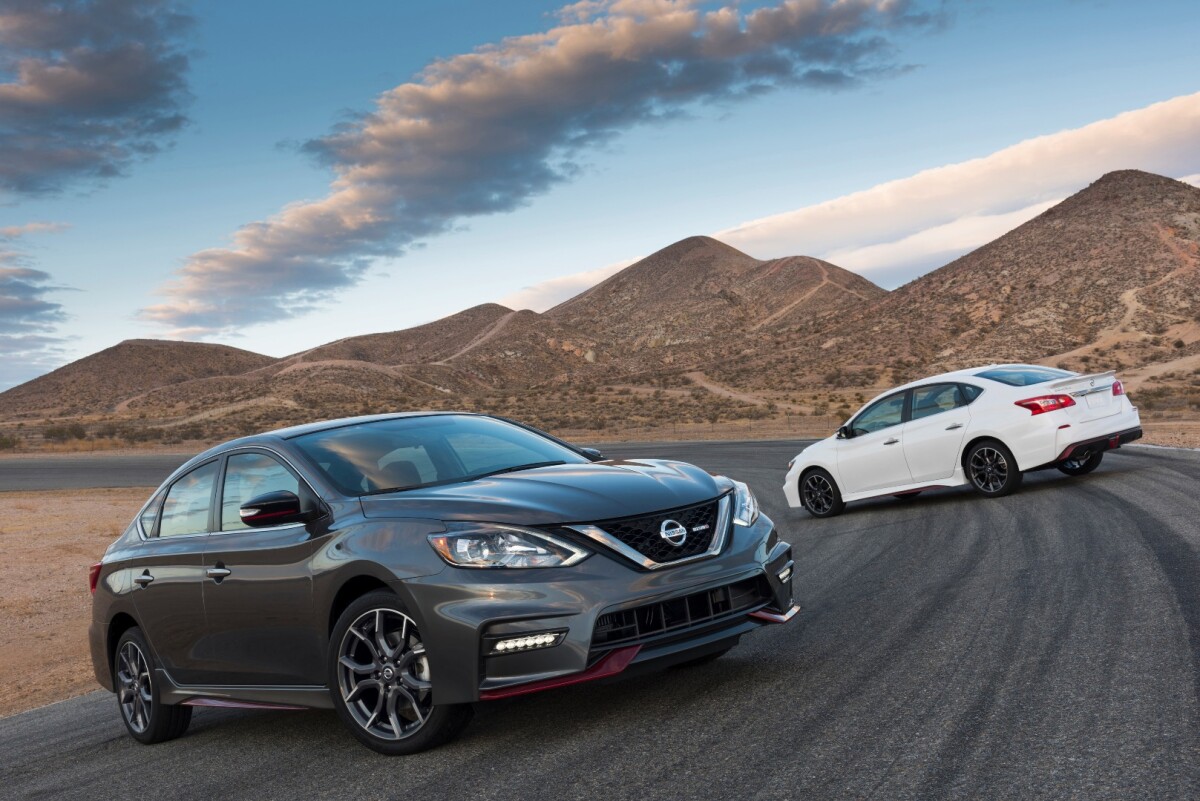 Under the hood, the 1.6-liter turbocharged, 16-valve, inline four-cylinder from the RS Turbo model is found in the Sentra NISMO