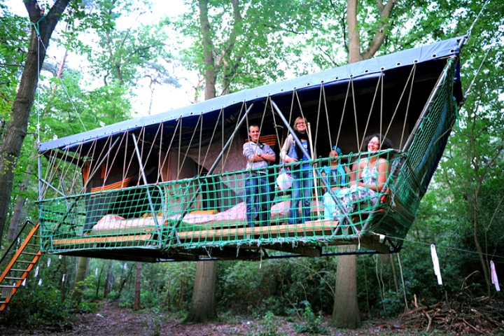 Guests enjoying the AirHotel's Schulp (Little Cottage)