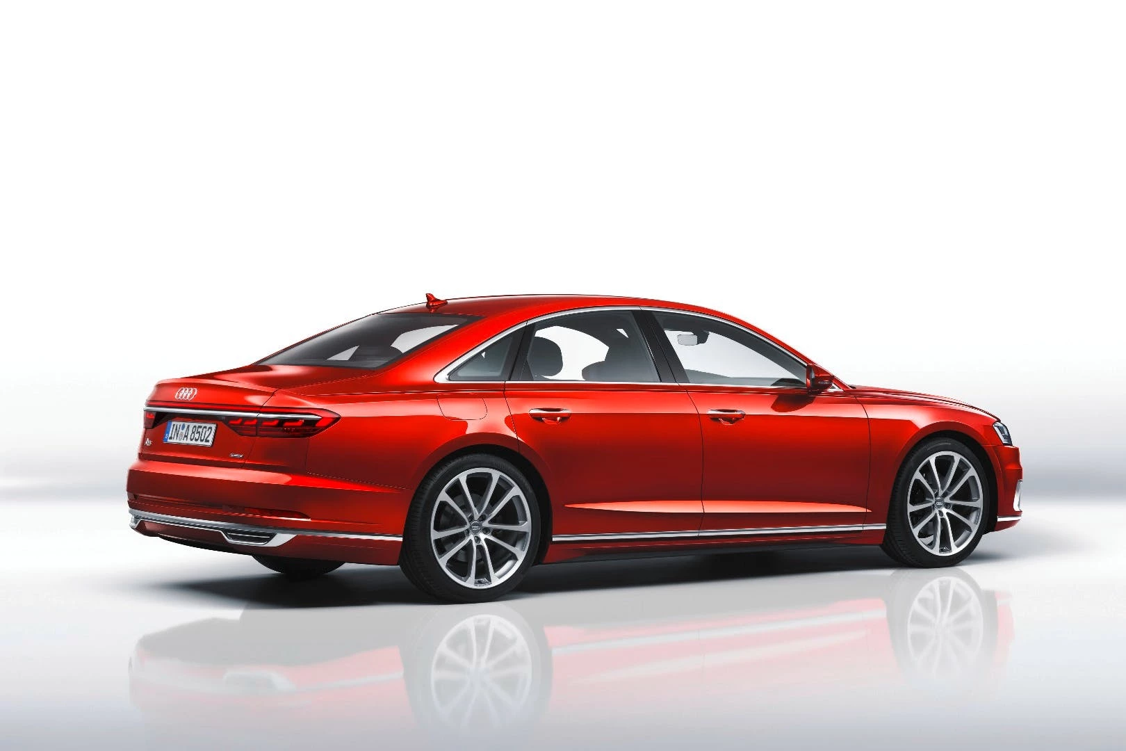 The long, low Audi A8 is the smartest car in its class, with a sophisticated suite of semi-autonomous systems