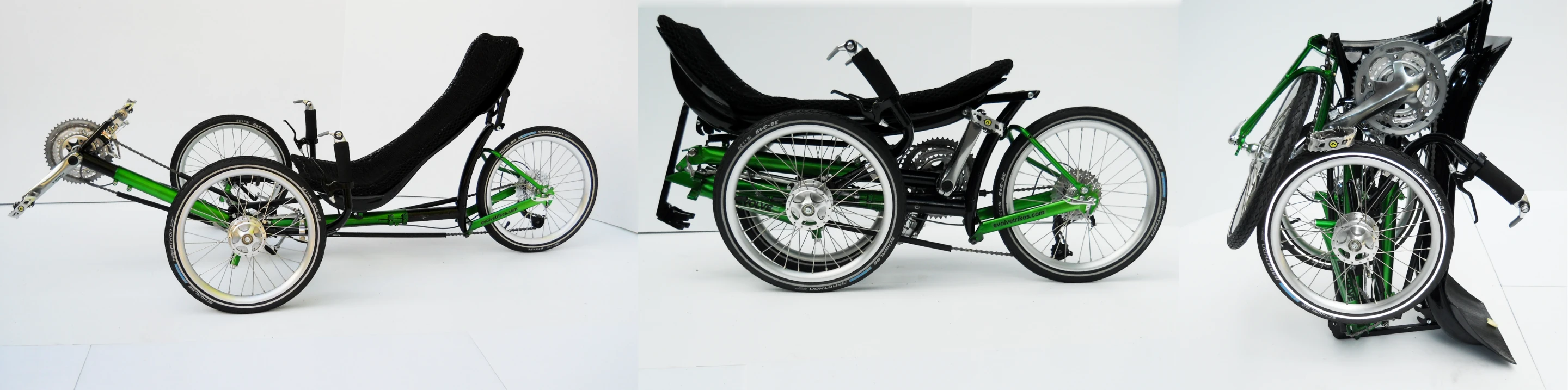 The folding process of the Evolve trike