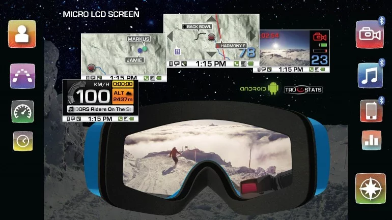 In addition to the Contour app, the MOD Live provides other functions like navigation and buddy tracking