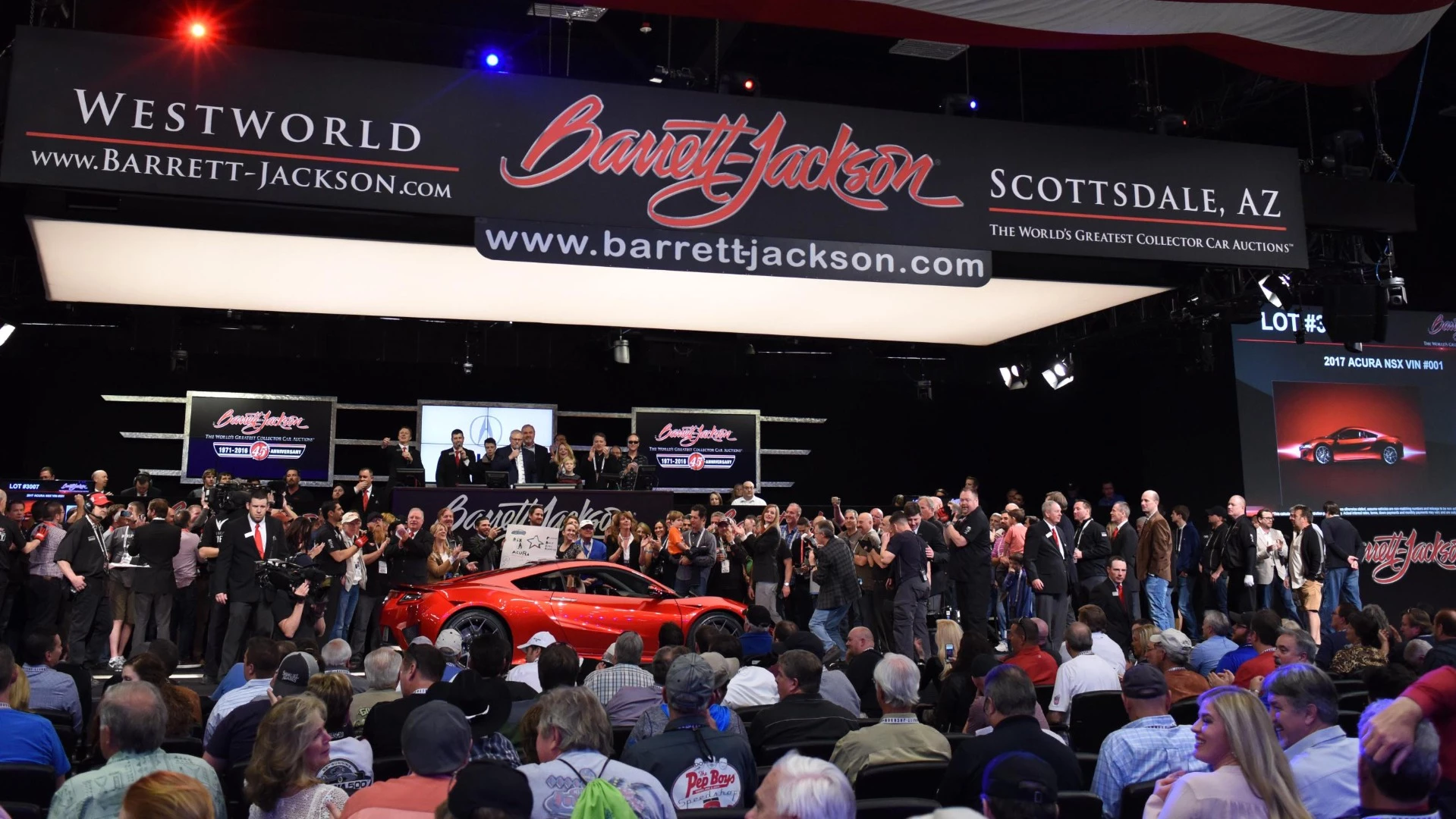 As part of one of the longest pre-release sagas in automotive history, the first production NSX was auctioned by Barrett-Jackson and sold for $1.2 million, approximately six times the fully optioned price of $207,500. The Acura NSX is also the first American designed and built car on this list.