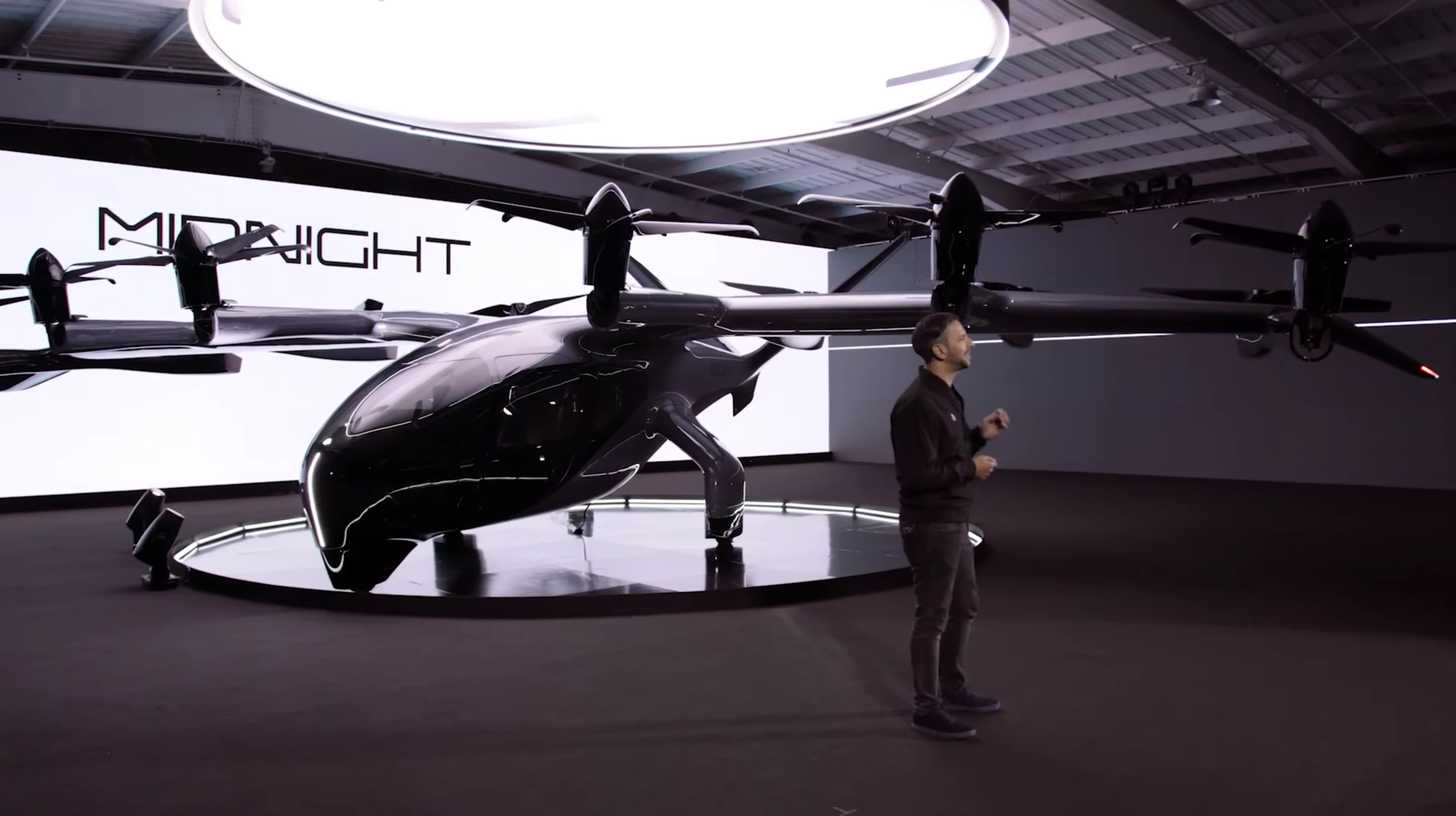 Archer Founder and CEO Adam Goldstein unveils the Midnight production eVTOL