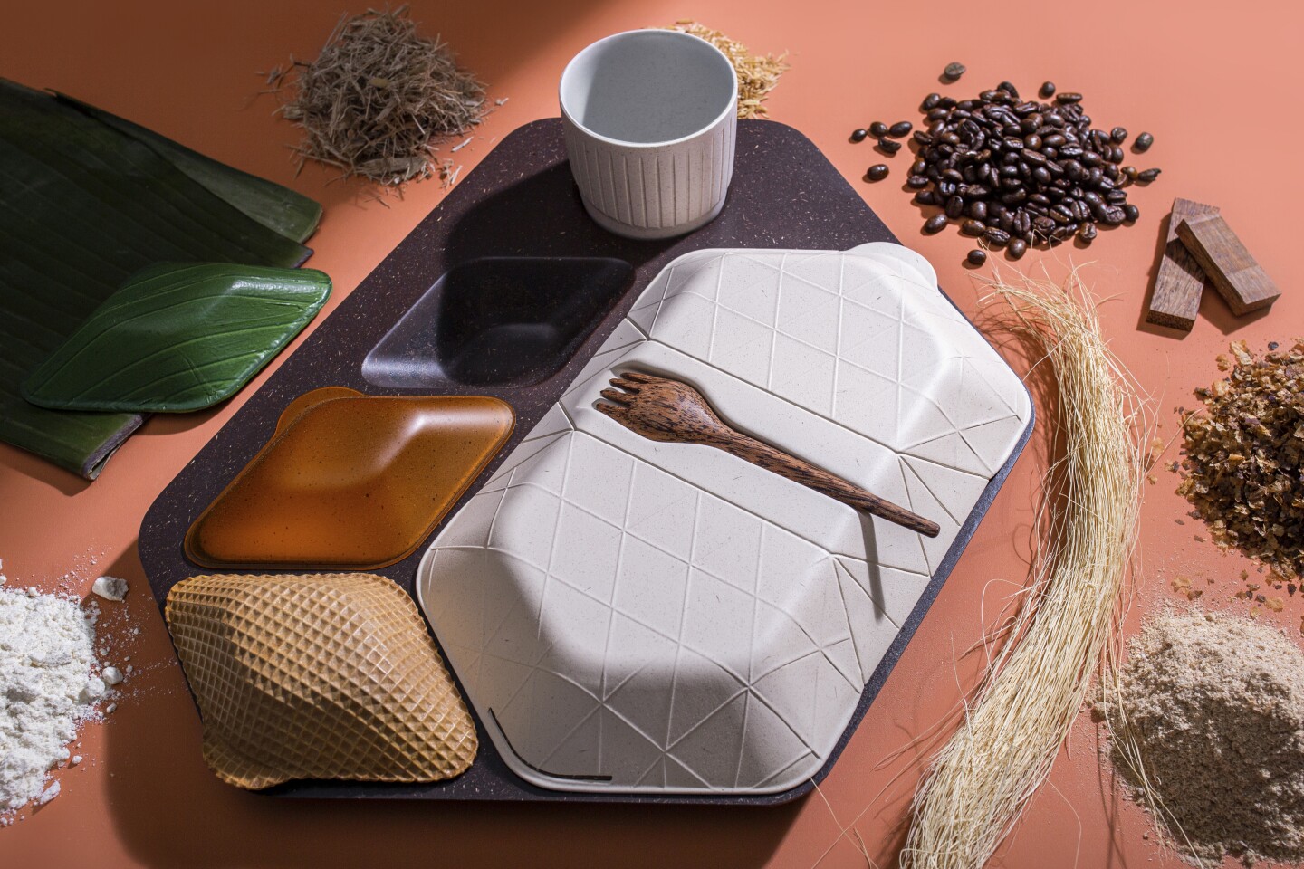 The eco-friendly design is part of the studio's "Get Onboard" project, which addresses the impact of plastic waste, with a special focus on the aviation industry