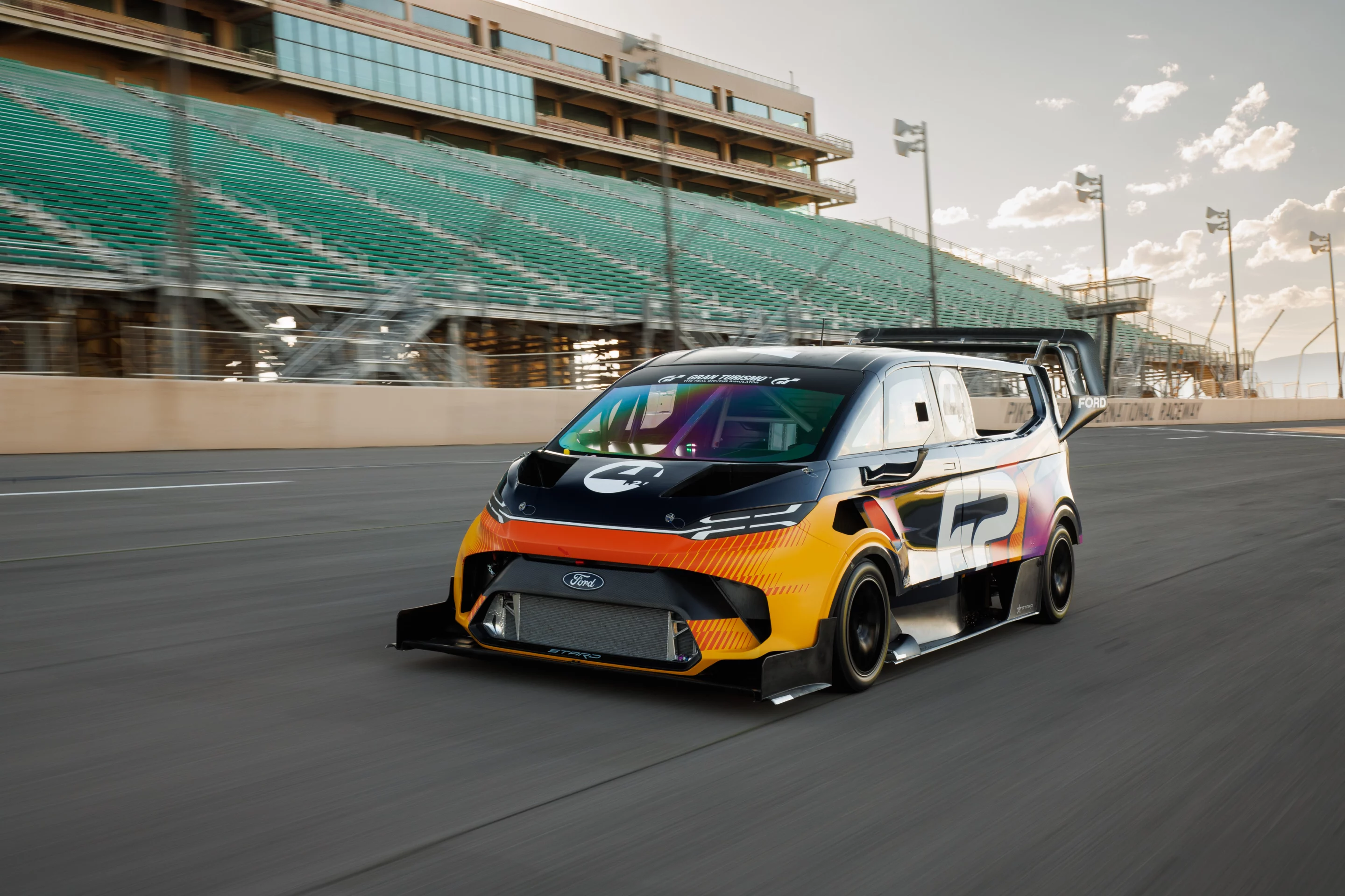 The Ford Supervan 4.2's triple-motor powertrain delivers up to 1,400 hp