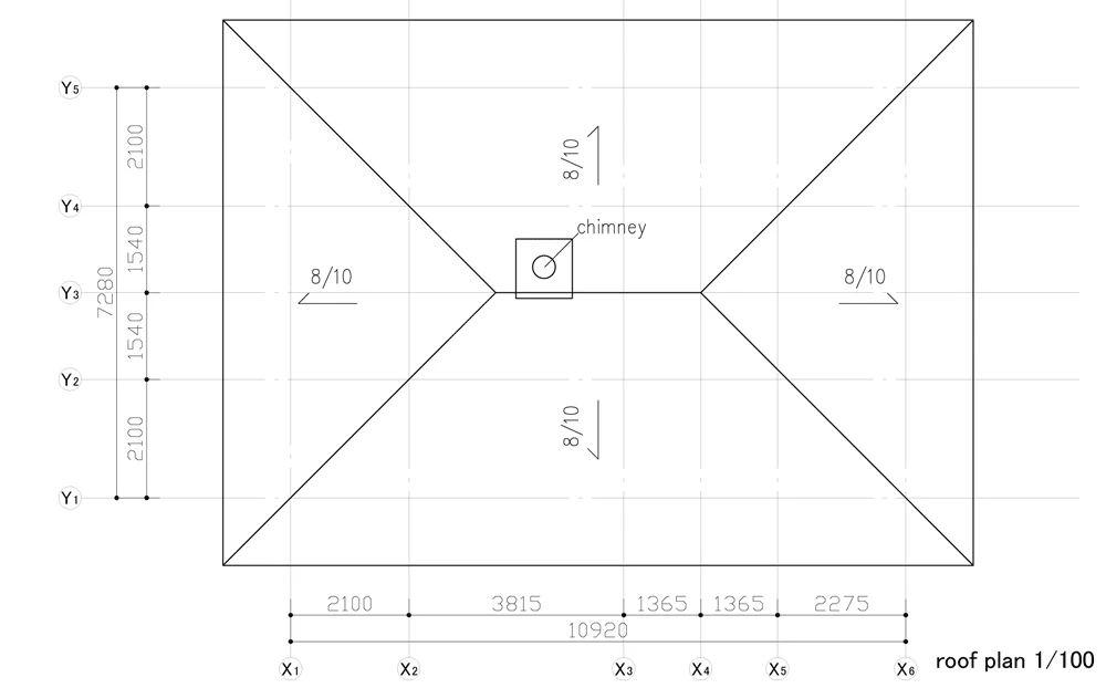 Roof Plan of the experimental house