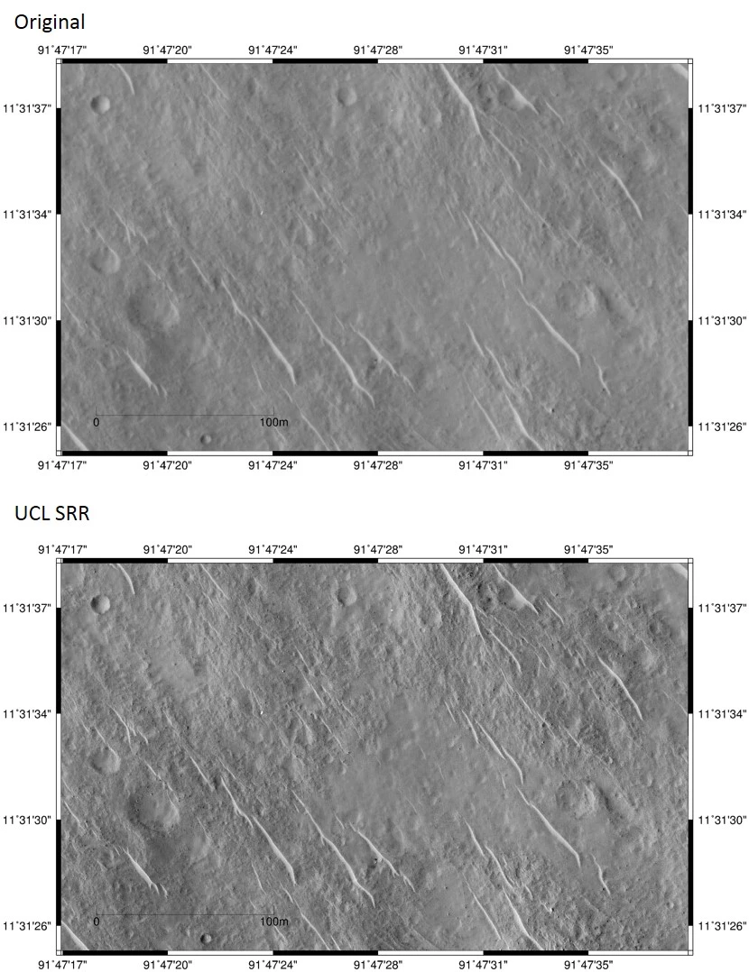 Beagle 2 site comparing original and SRR
