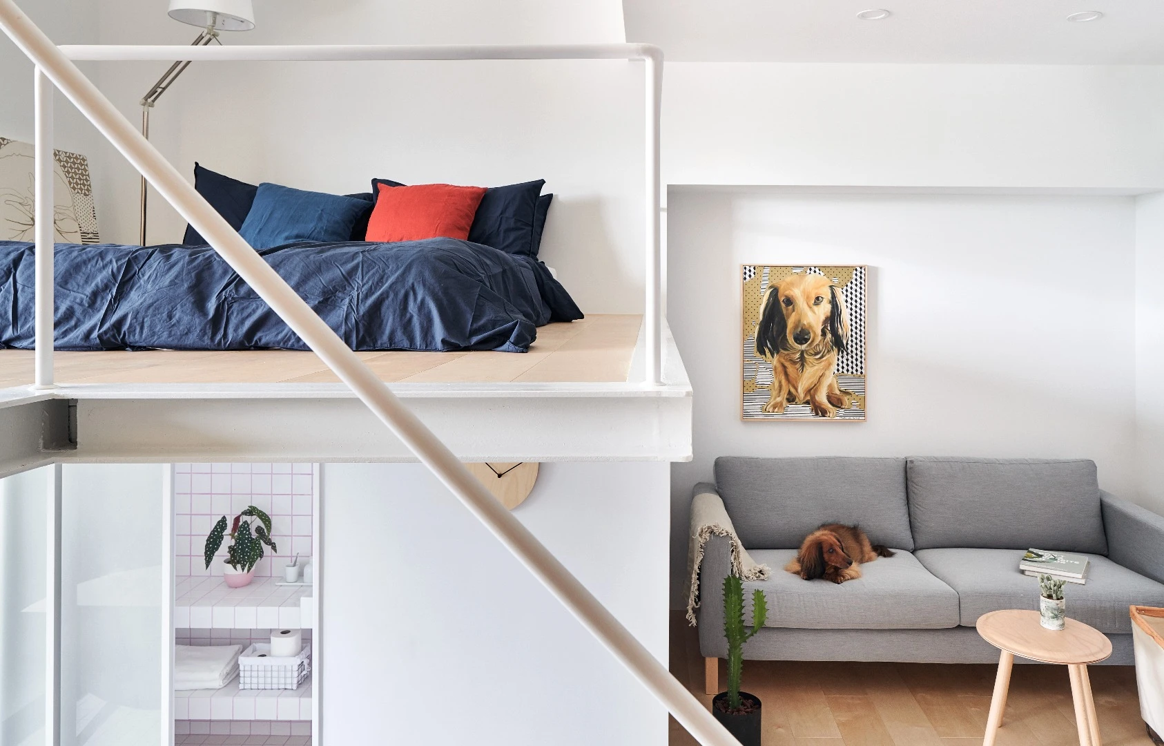 Bedroom loft inside the Muzha Micro Flat