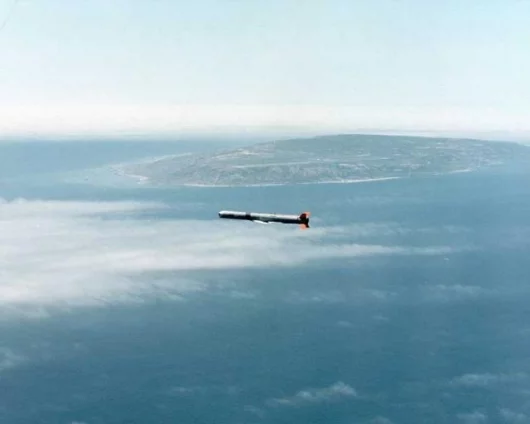 The concept of a missile being fired with a target-of-opportunity route to the target area is a new one.