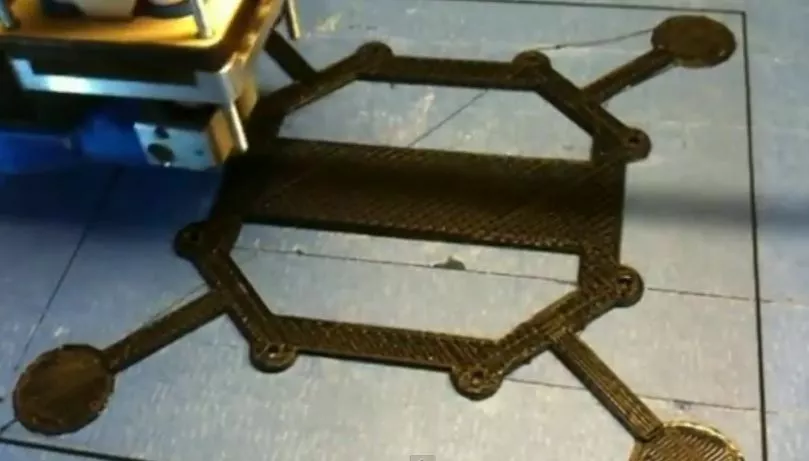 The base of the frame was printed in a single piece