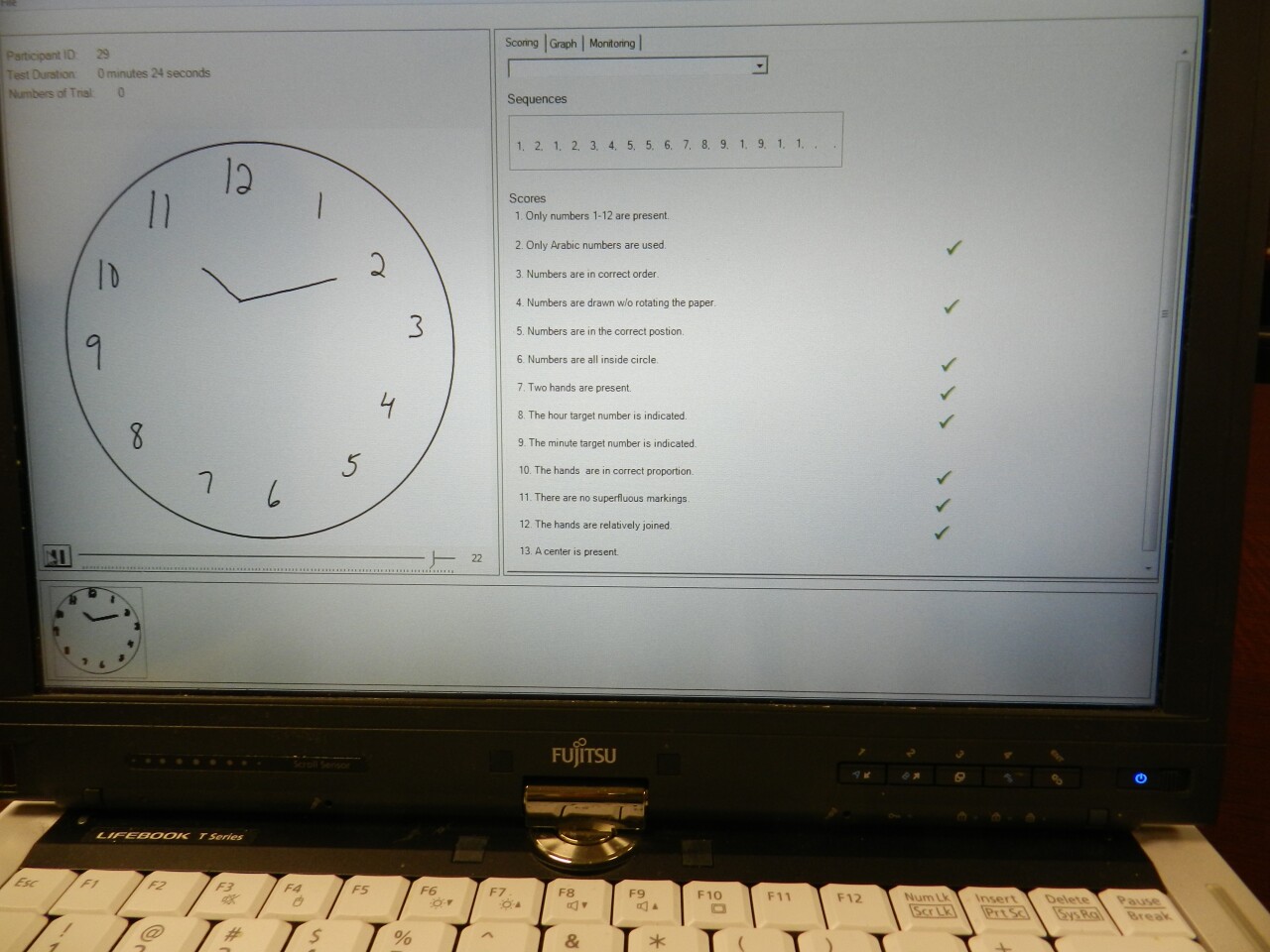 The ClockReader test can be taken with a stylus and computer or tablet