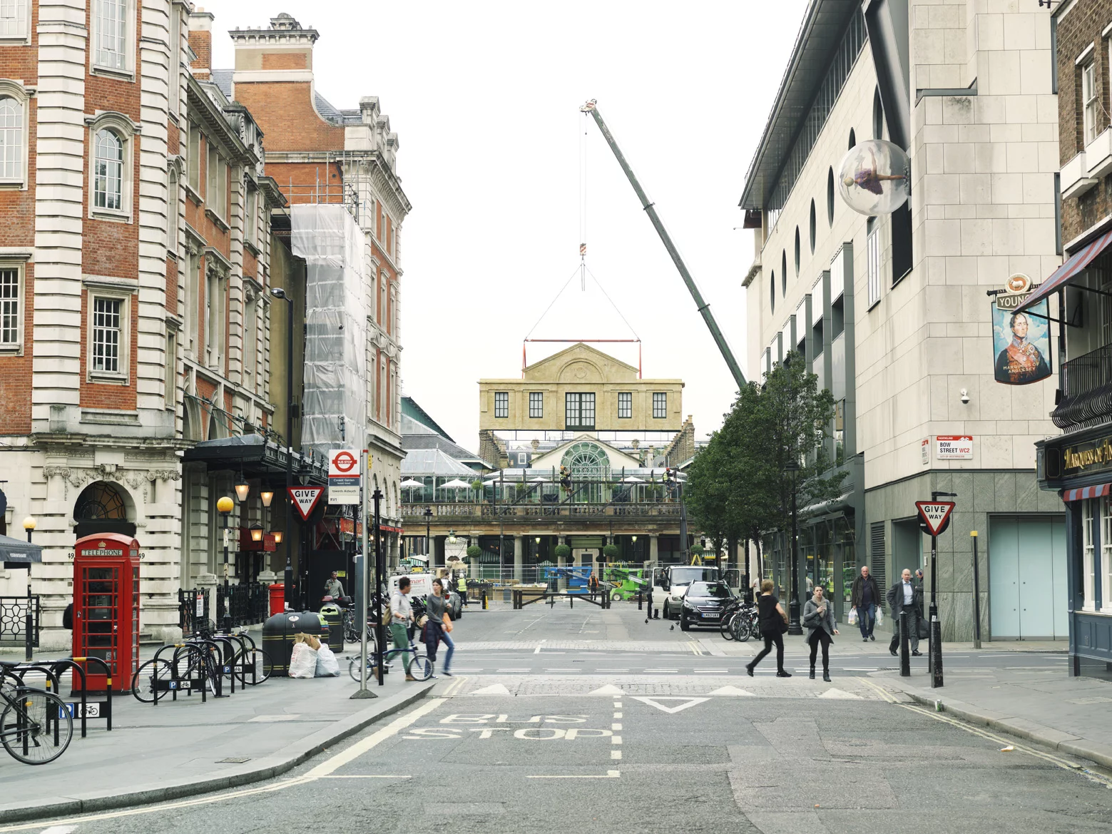 Part of the building being lowered into place by crane (Photo: Chris Tubbs)