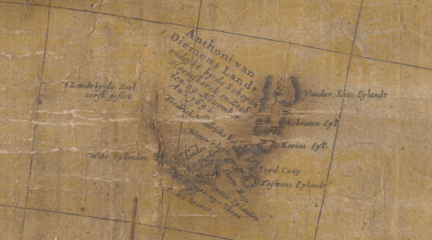 On November 24, 1642, Abel Tasman made the first recorded sighting of the Australian island state of Tasmania aboard the Zeehaen. He named Tasmania Anthoonij van Diemenslandt (Van Diemen's Land), after the head of the Dutch East India Company, Anthony van Diemen. The island was renamed Tasmania after Tasman two centuries later. Archipelagi Orientalis includes the first details of Tasman's sighting of Tasmania and the first map of the island's coastline.