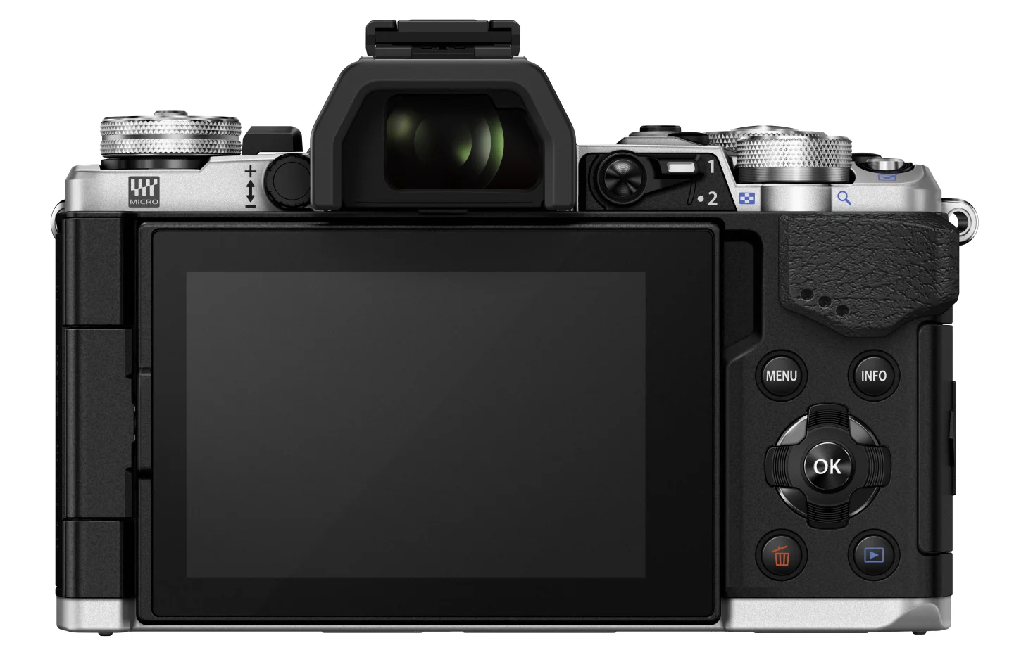 There's a high resolution electronic viewfinder with 2.36 million dots on the Olympus OM-D E-M5 Mark II