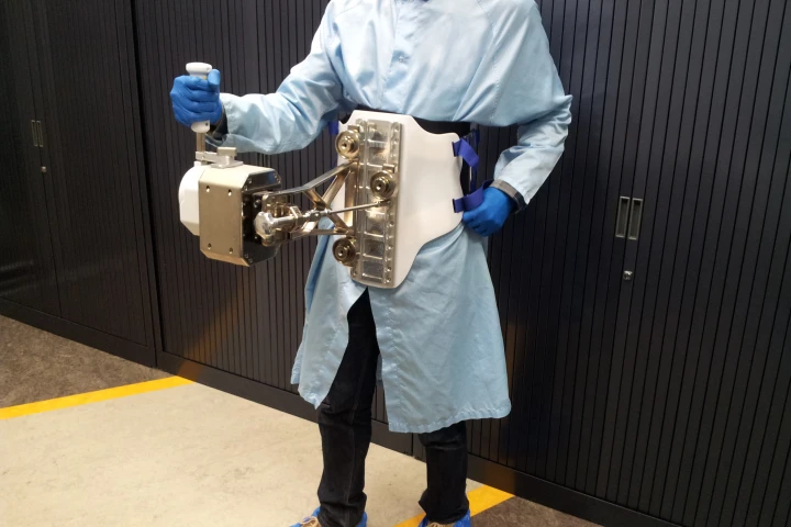 Body-mounted astronaut joystick (Photo: ESA)