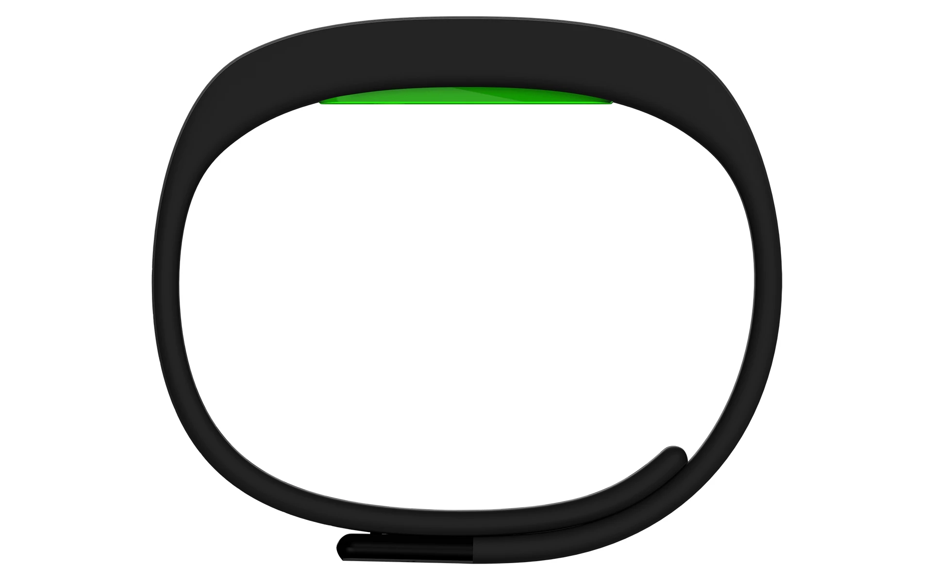 The band is available in a choice of black and white