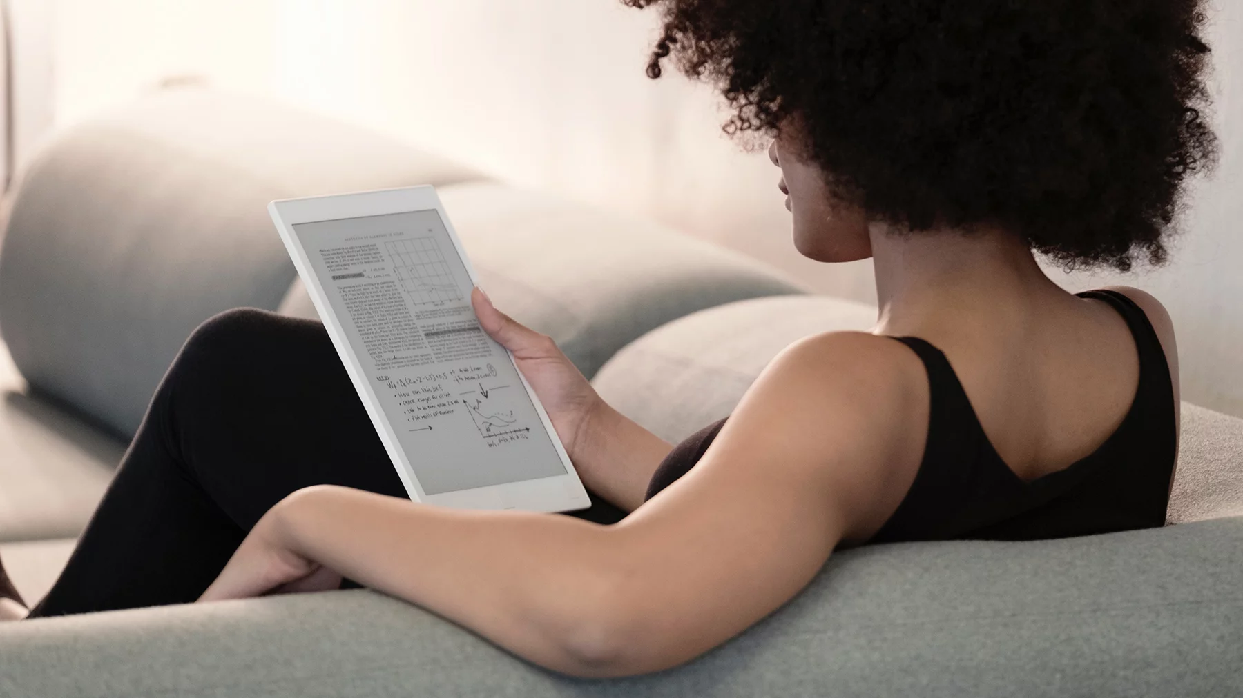 reMarkable in action as an e-reader