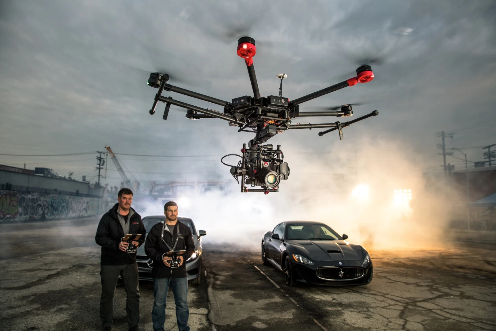 DJI's Matrice 600 is a six rotor multicopter powered by six batteries