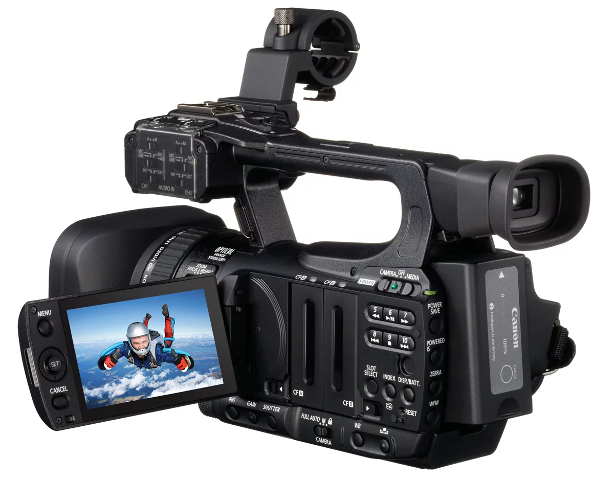 The Canon XF100 camcorder