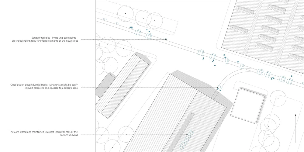 Because the homes would sit on the existing rail tracks, there's an element of flexibility, and they could be pushed around the area