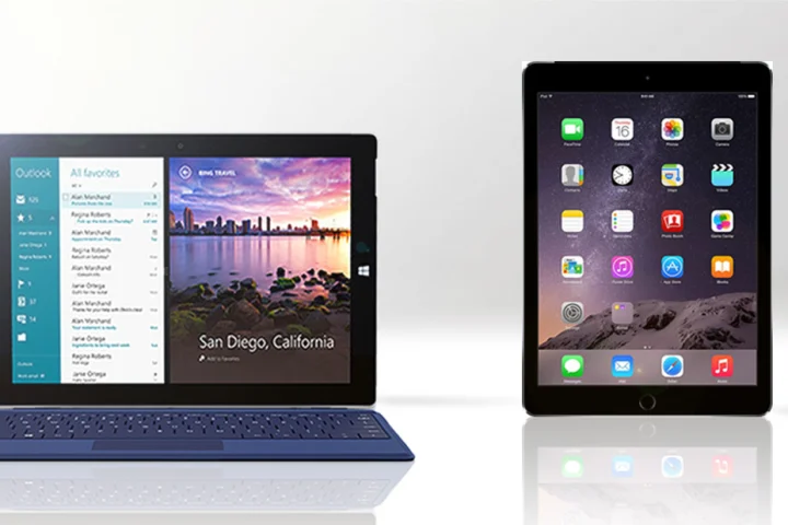 Gizmag compares the features and specs of the new Microsoft Surface 3 (left) and Apple iPad Air 2