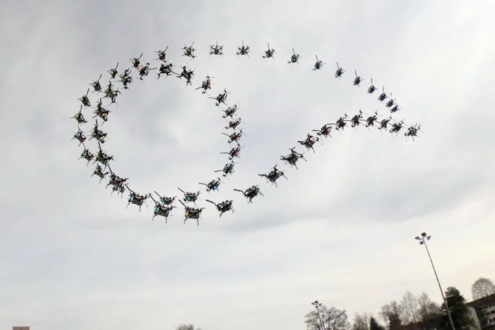 Sequence of a quadcopter performing a Matty flip