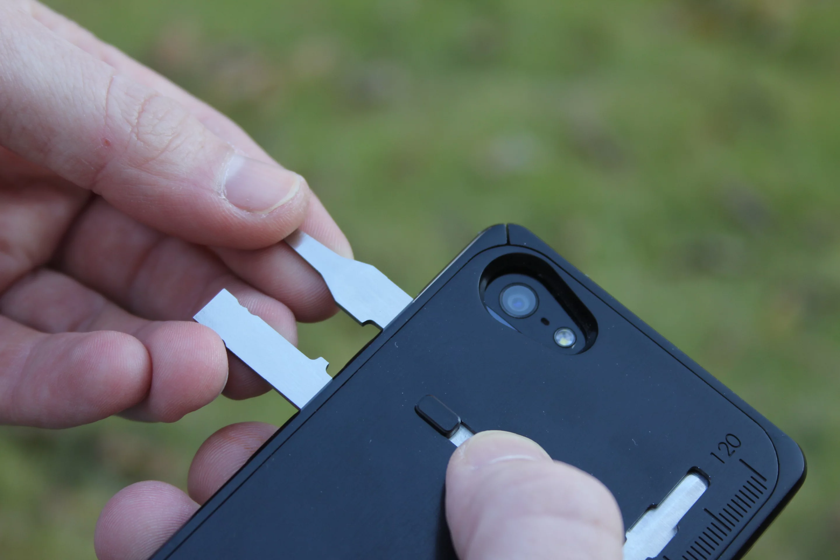 The implements pop out and prepare for work