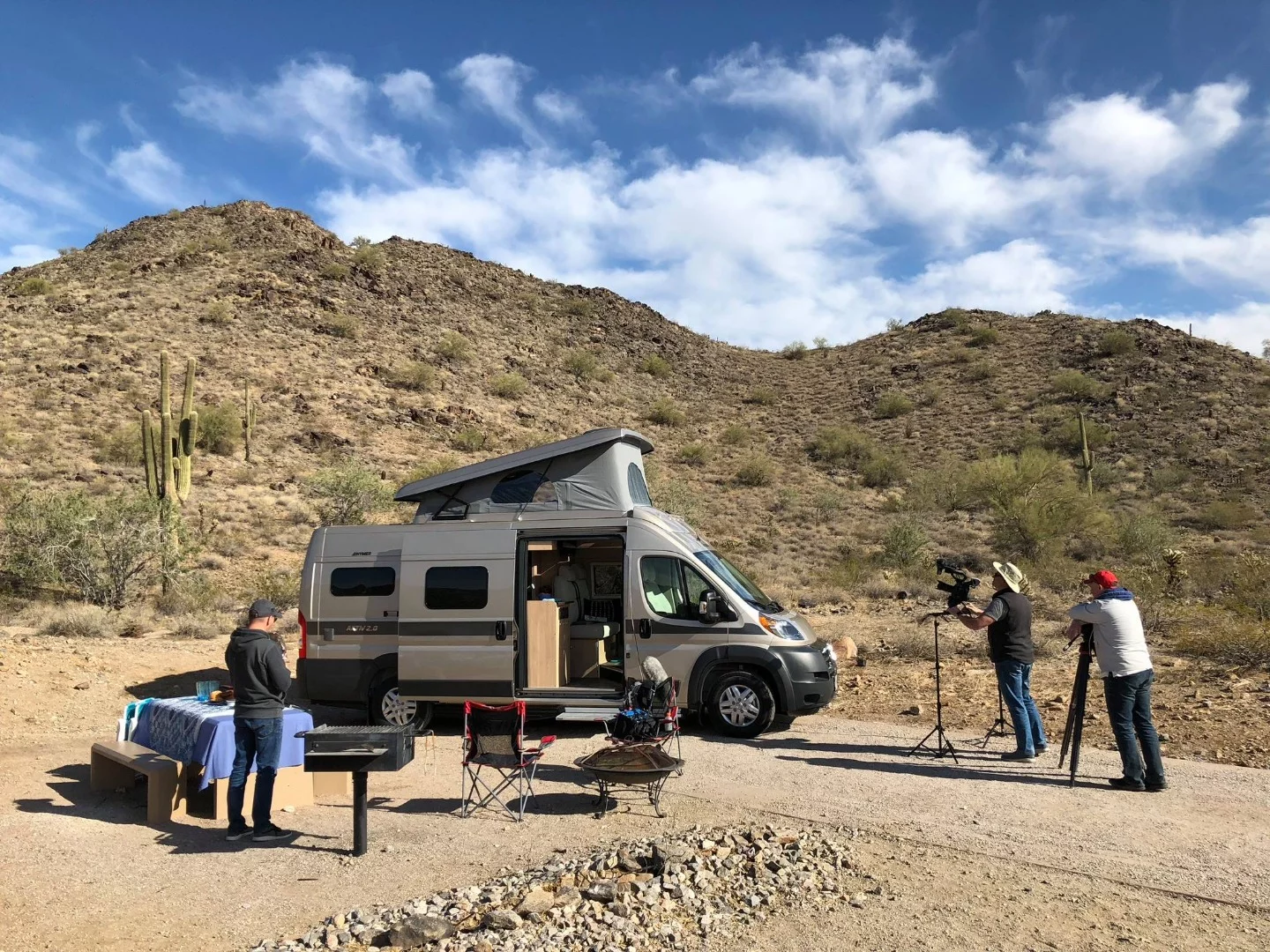 Getting some film of the Hymer Aktiv 2.0 Loft Edition