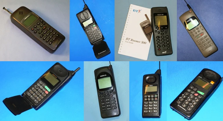 Selection of some of the first 2G cell phones from the 90's (Images: University of Salford)