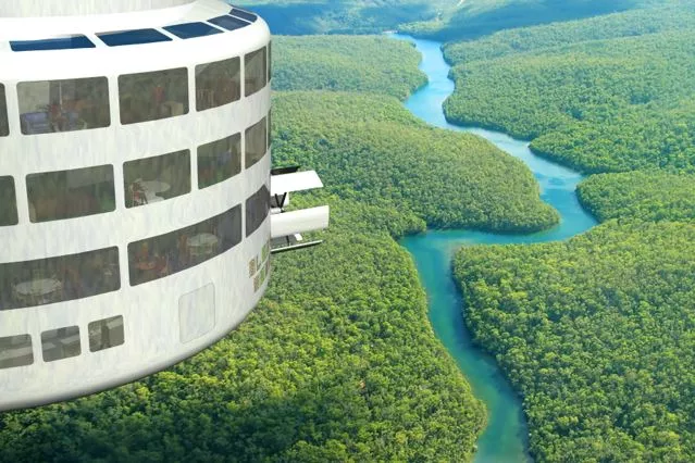 One of the Skylift luxury cruising pods