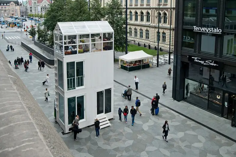 The Tikku has a footprint of just 2.5 x 5 m (8.2 x 16.4 ft)