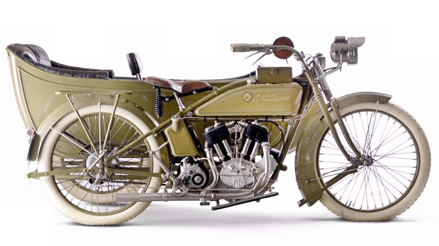 £25,875 ($39,950) – 1918 Reading-Standard 1,150cc 'Big Twin' Motorcycle CombinationLot 28 at Bonhams Lonatti Collection held on 17 October, 2015Estimate: £25,000 - 30,000 ($38,500 - $46,000)