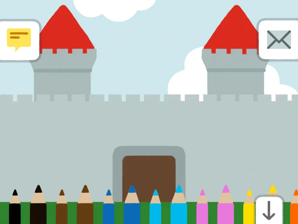 While the brushes let children create digital artworks, the pencils give little ones the opportunity to write things with their fingers