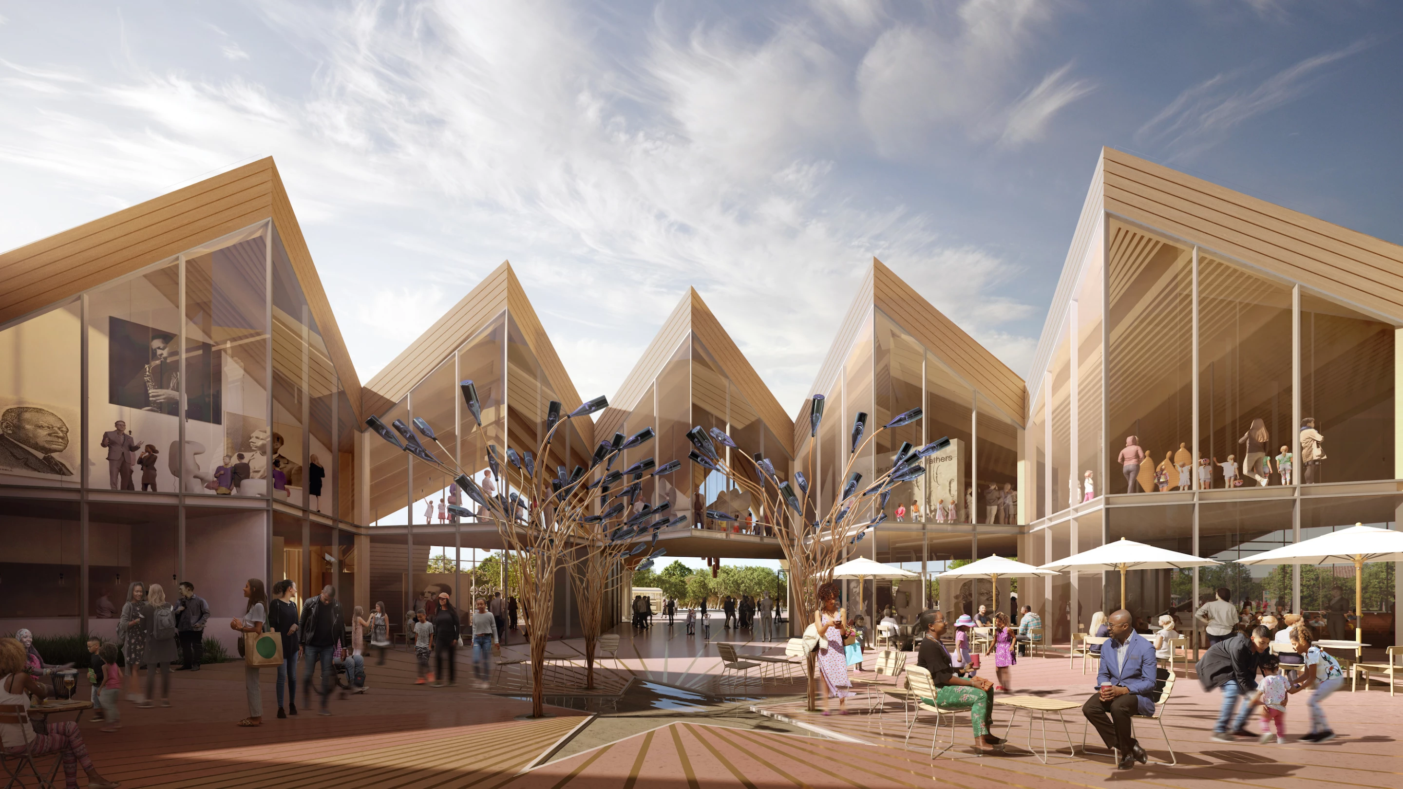 The National Juneteenth Museum will be arranged around a central courtyard area