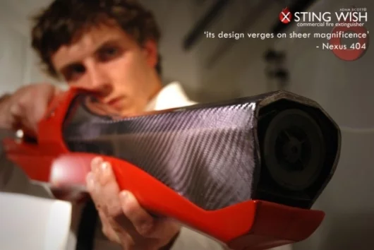 X Sting Wish fire extinguisher - point and shoot