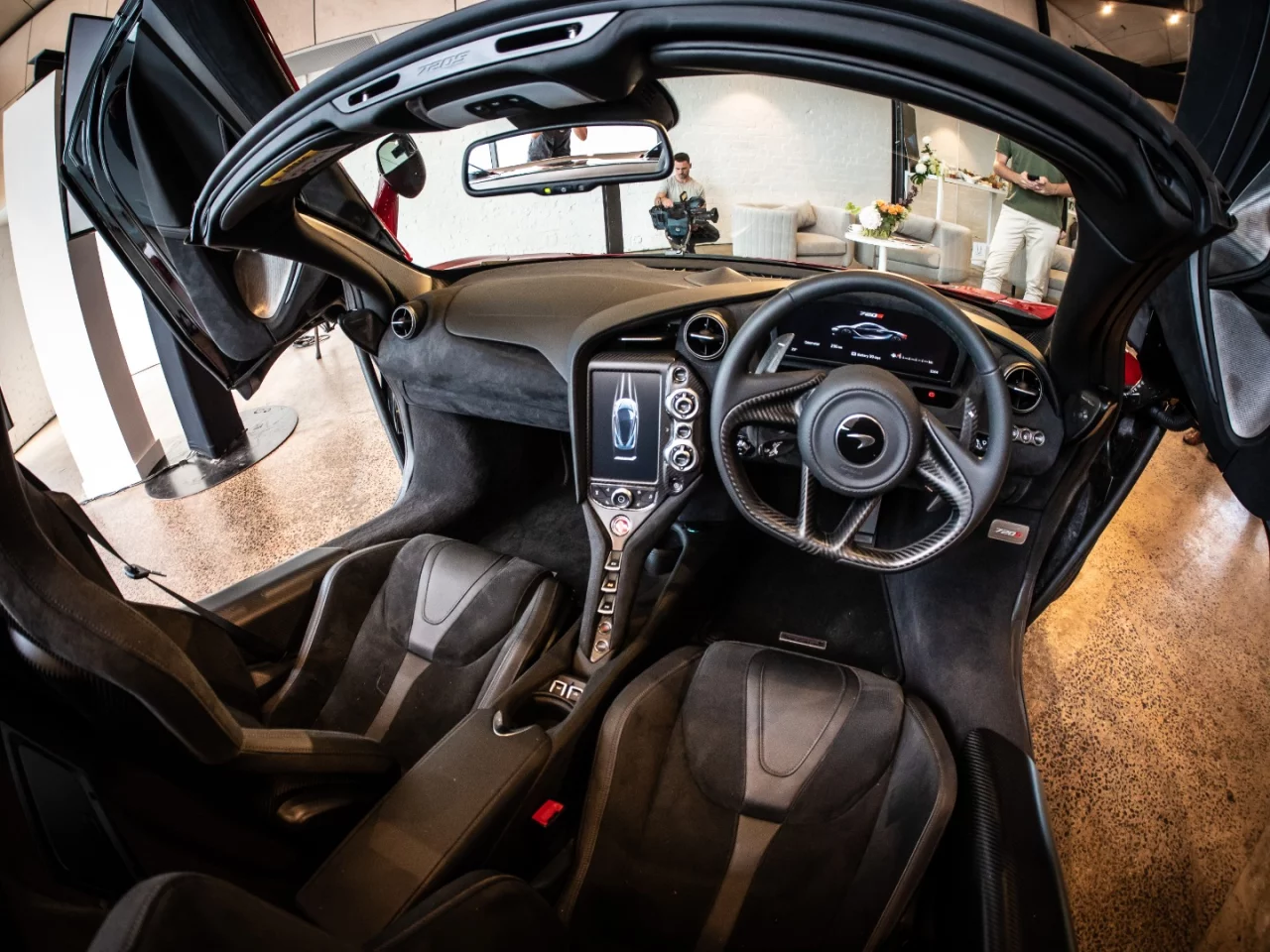 The interior is focused on hard driving