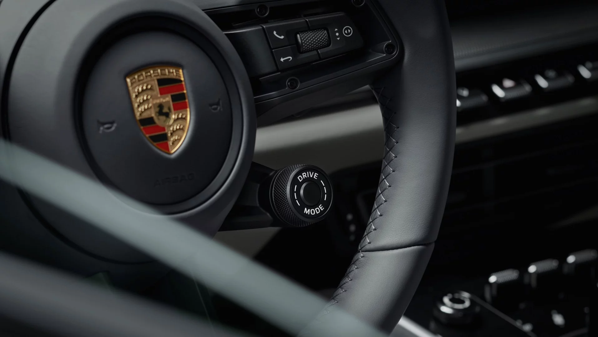 Interior detail on the new 911