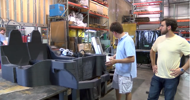 Local Motors prepares to assemble its four-piece 3D-printed car chassis