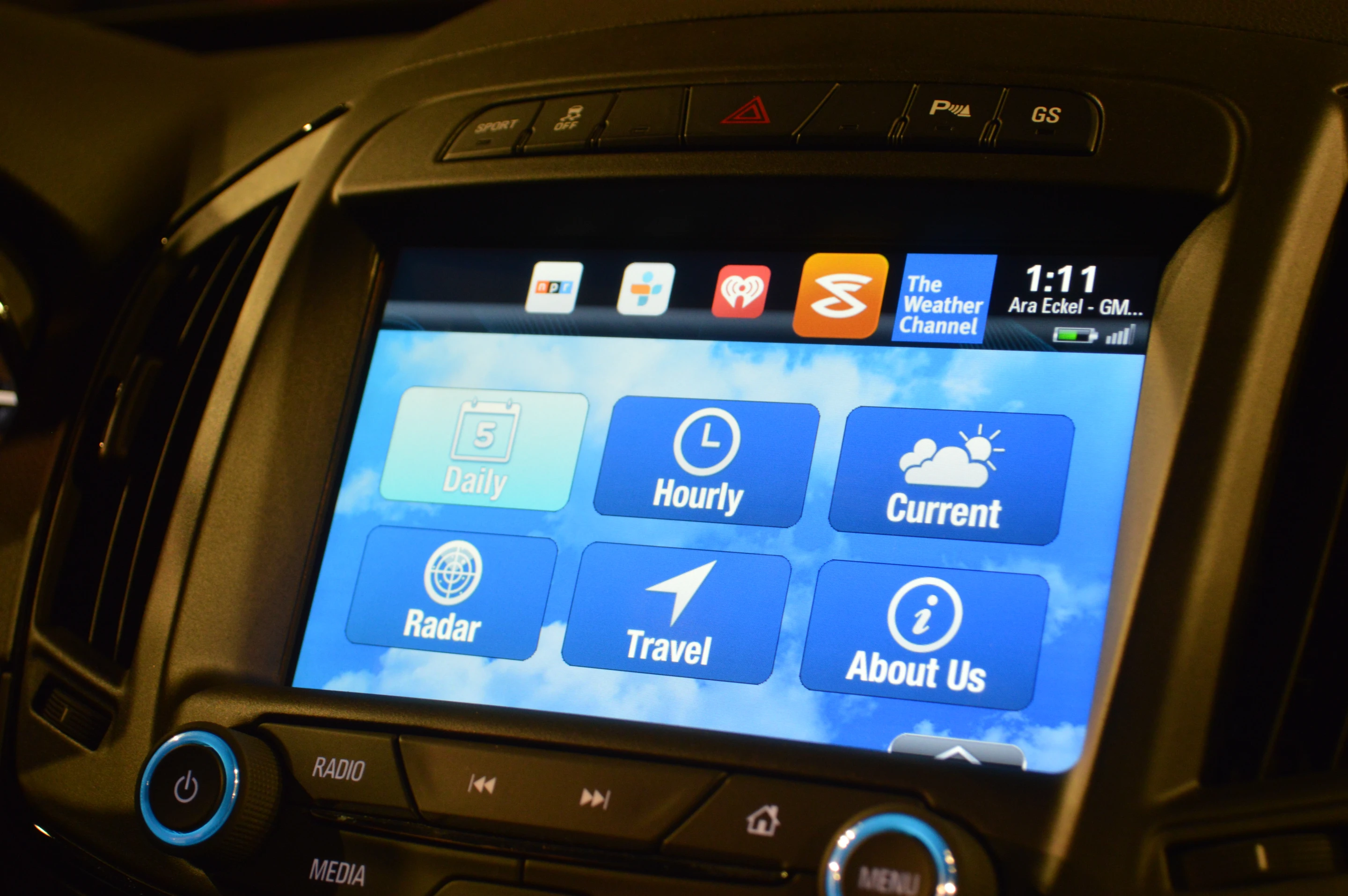 GM shows its app interface