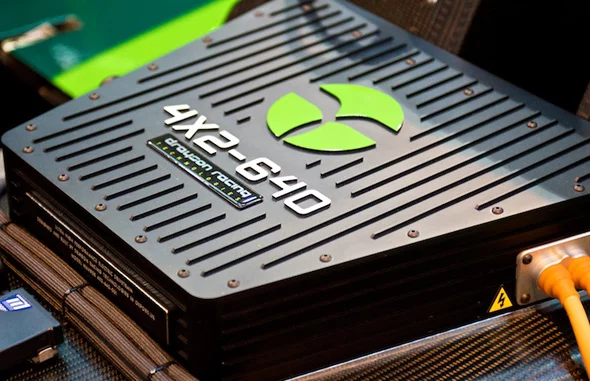 The B12 69/EV uses the Drayson 4X2-640 drivetrain