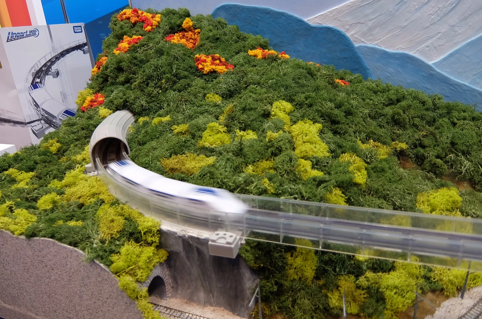 With a scale speed of over 500 km/h, the Linear Liner is quite difficult to photograph