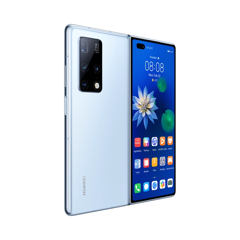 Huawei has added a 6.45-inch external display to the Mate X2, which sits around back with the Leica camera array when folded out
