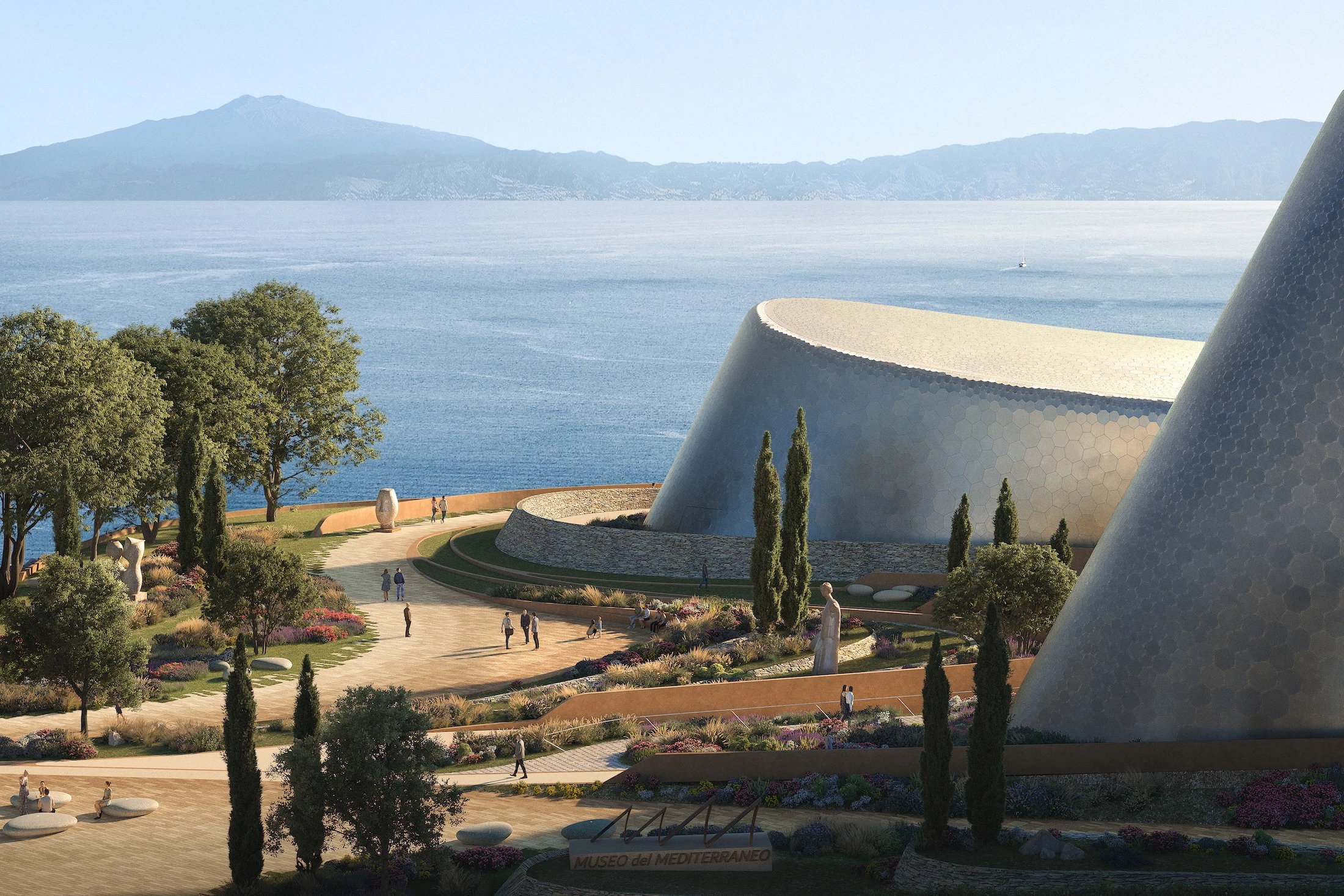 The Centre of Mediterranean Culture will include significant landscaping, which will be irrigated with captured rainwater