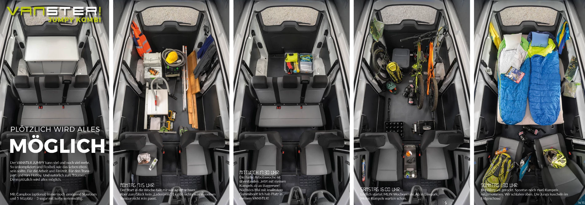 Though an eight-seat Jumpy Kombi configuration isn't shown, it's listed as an option in the 2020 Vanster catalog
