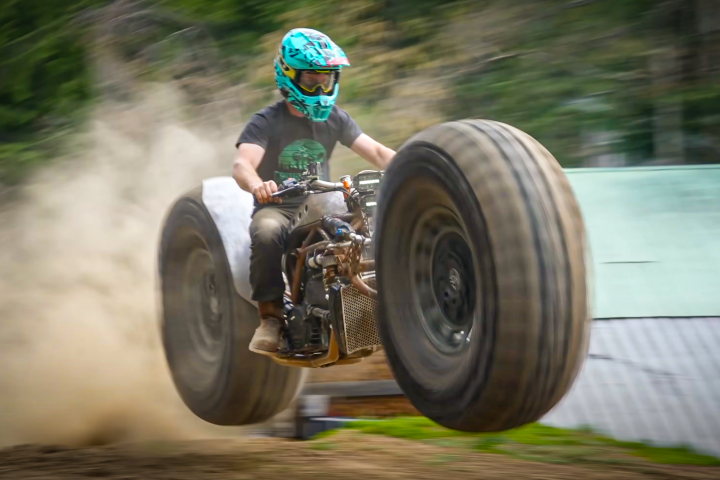 Nerves of steel to be jumping this 814 lbs (369 kg) behemoth