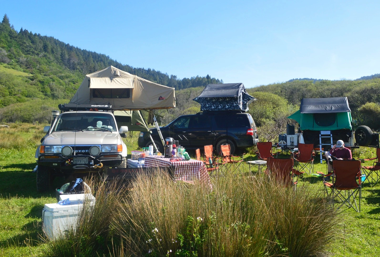 Setting up camp