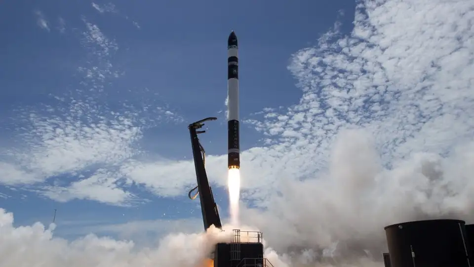 Electron rocket lifting off