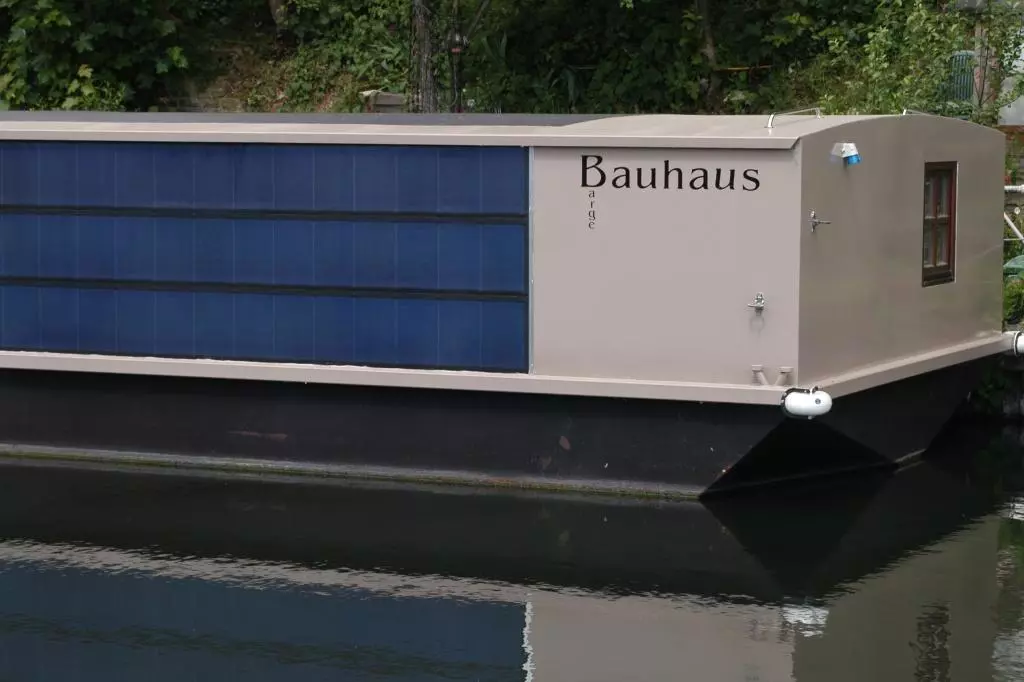 The PV panels on the side are also said to take advantage of sunlight reflected off the surface of the water