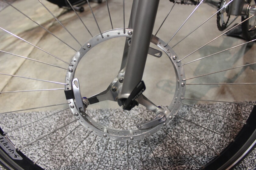 The Alpaca Bike features a removable front hub