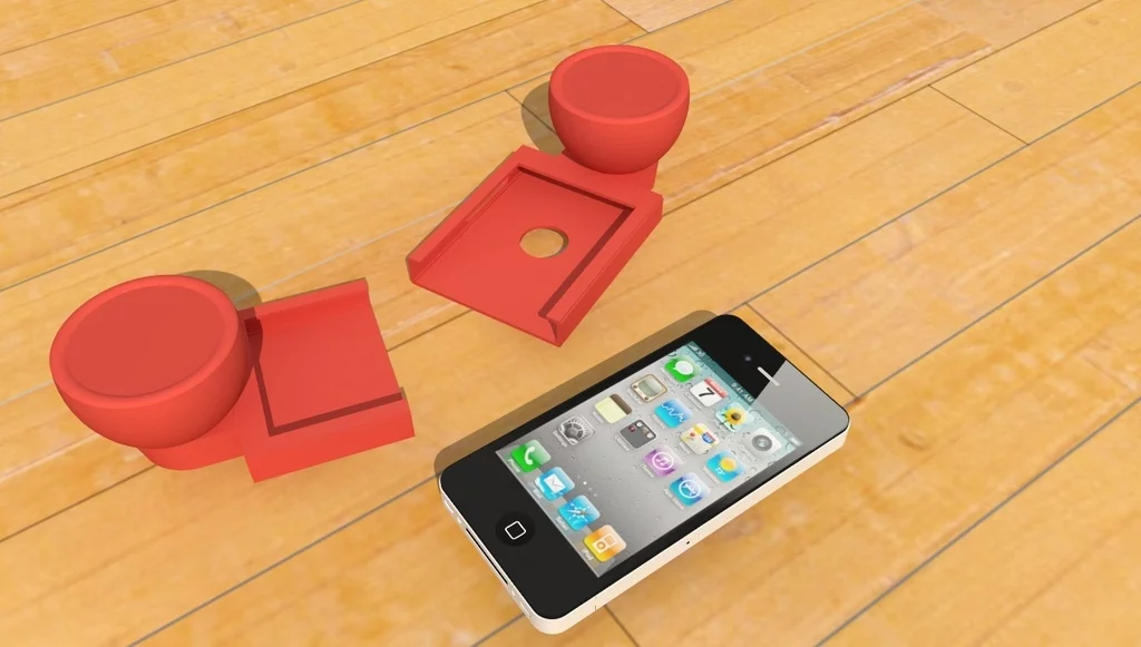 The iPhone phone is actually made up of two printed pieces